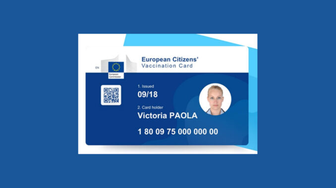EU vaccine card