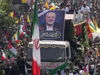 funeral of Hamas leadr in Iran