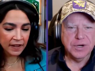 Tim Walz announces AOC as new Speaker of the House if Kamala wins.