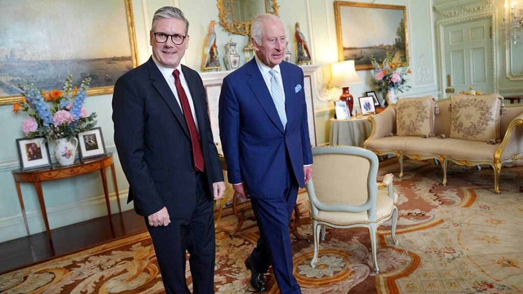 Kng Charles and PM kier starmer