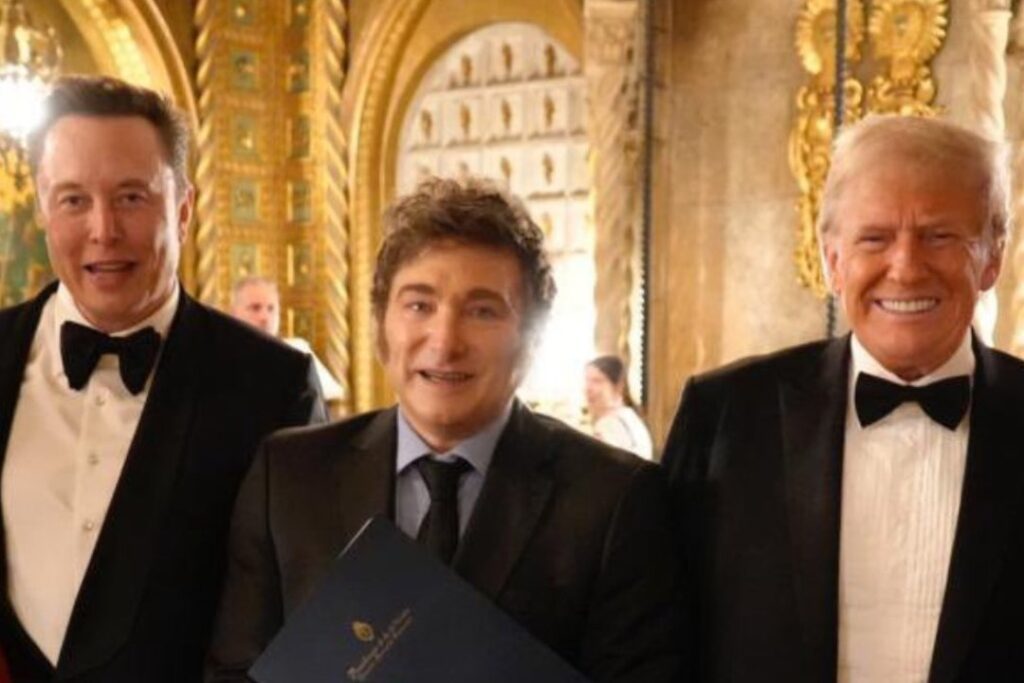 Argentina president with Musk and Trump