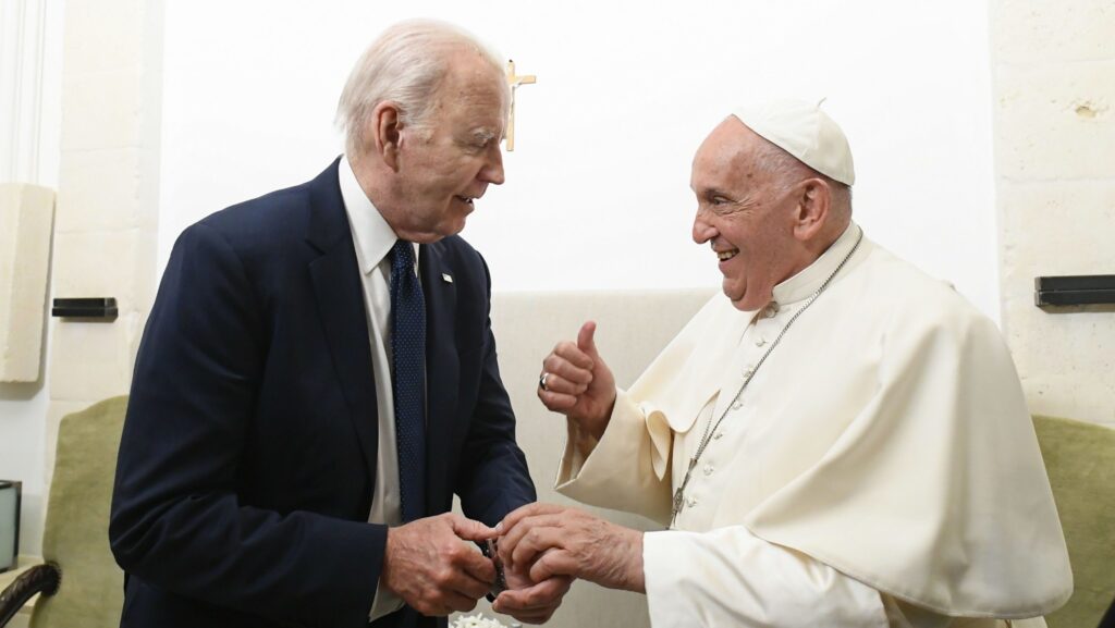 Pope Francis and Joe Biden