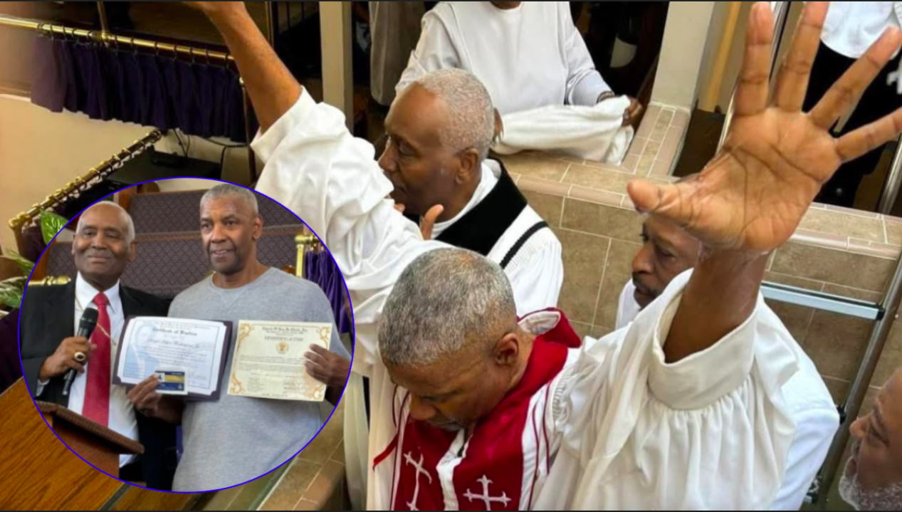 Denzel Washington Gets Baptized at Age 69, Calls Out Hollywood’s Anti-Christian Agenda