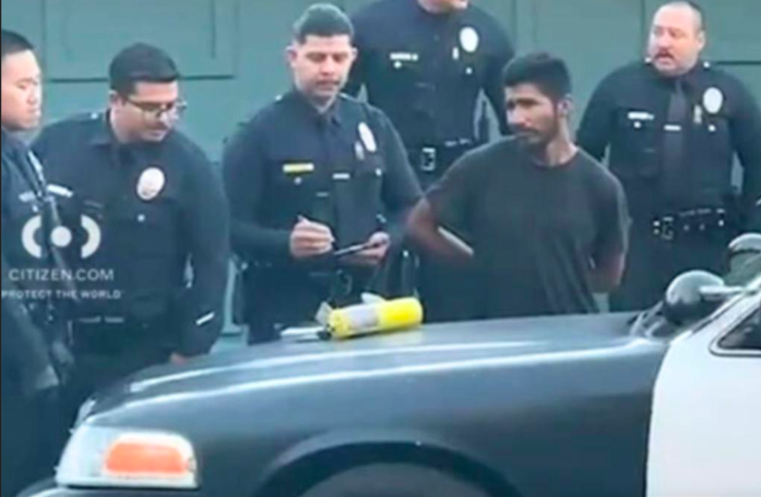 LAPD: ‘No Probable Cause’ to Arrest Man Lighting Fires With Flamethrower, 5 GPS Phones, and UN Prepaid Debit Card