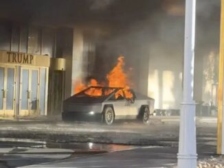Tesla truck Trump hotel