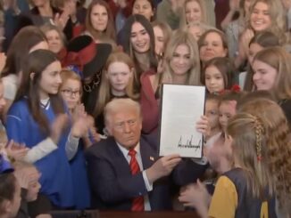 Trump signs executive order banning men from women's sports.