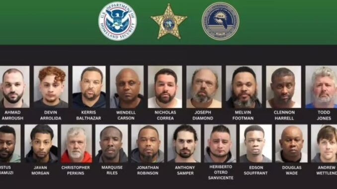 19 pedophiles arrested in child sex sting in Florida.