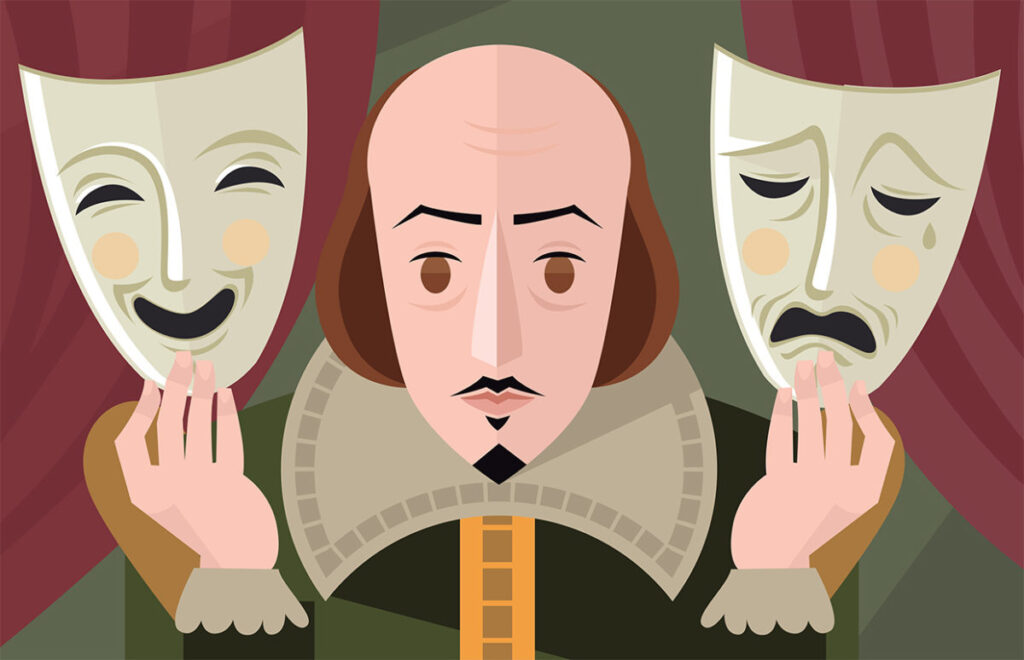 shakespeare comedy and tragedy masks