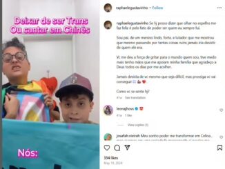 Mother and daughter transition to father and son.