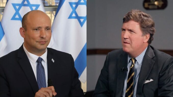 Es Israeli PM and Tucker Carlosn