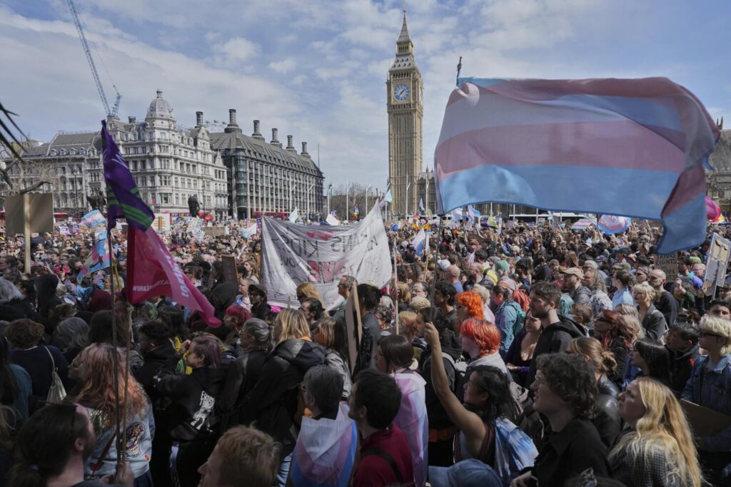 Trans activists London rally