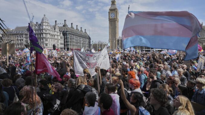 Trans activists London rally