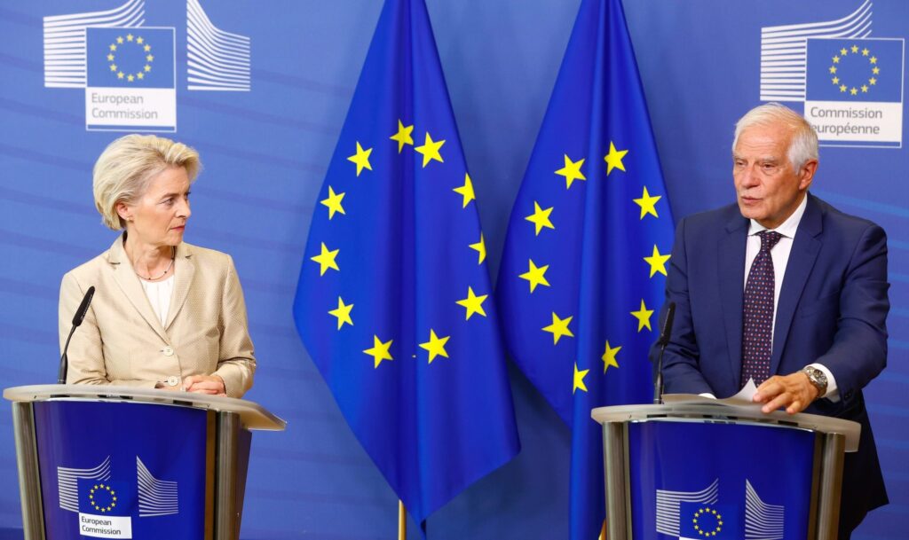 Von der Leyen and Josep Borrell