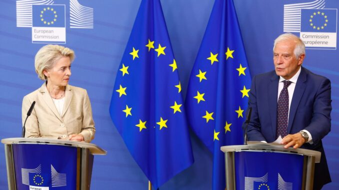 Von der Leyen and Josep Borrell