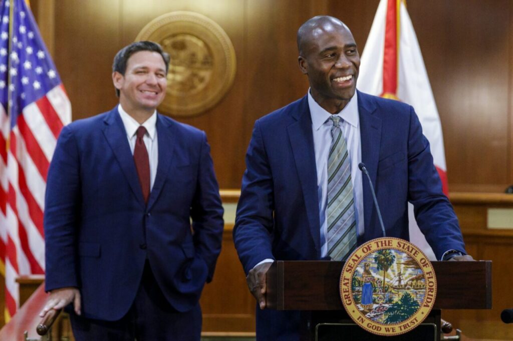 Florida Gov De Santis and Surgeon General Joseph Ladapo