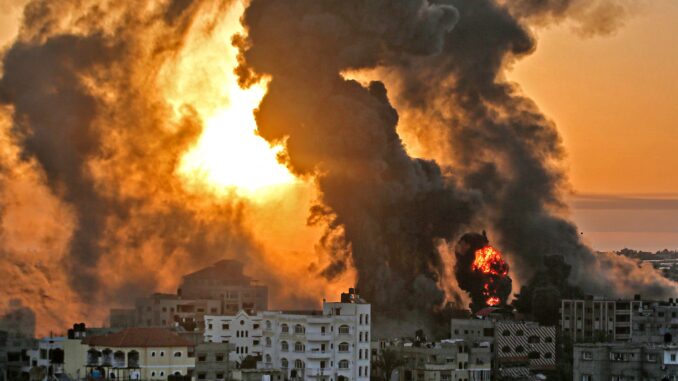 Gaza burning