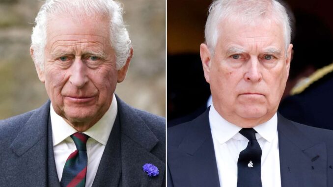 King Charles and Prince Andrew
