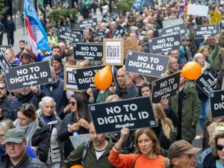 Millions of Britons protest mandatory digital ID laws.