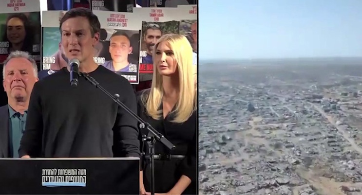 Jared Kushner praises Israeli people for being superior to the Palestinians.