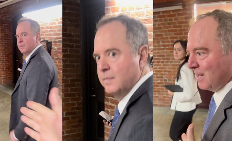 Activist confronts Adam Schiff over his rampant pedophilia.