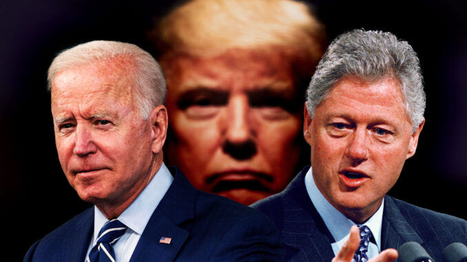 Clinton Biden and Trump