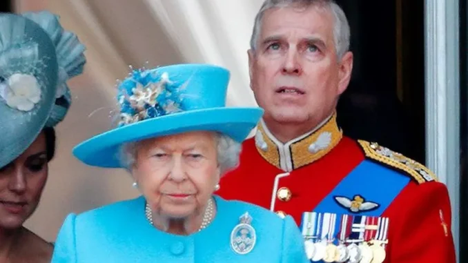 The Queen and son Andrew