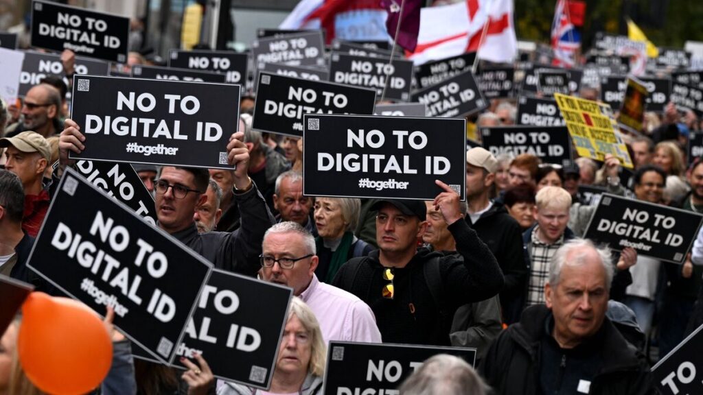 Digital ID protest