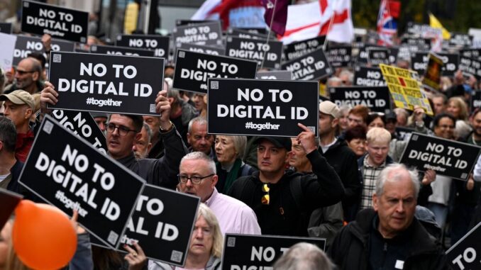 Digital ID protest