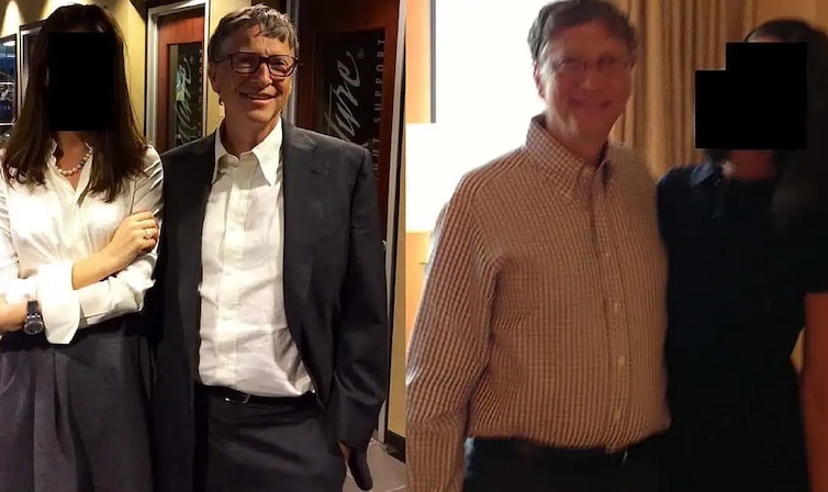Photos of Bill Gates with underage sex slave leaked by DOJ.