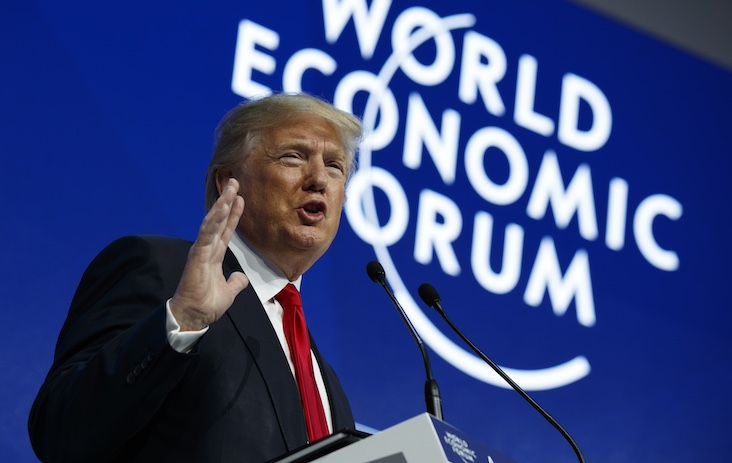 Trump to tell Davos crowd their New World Order is failing.
