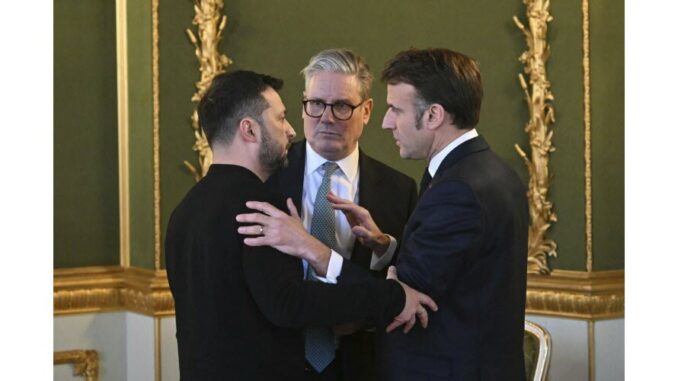 zelensky starmer and macron