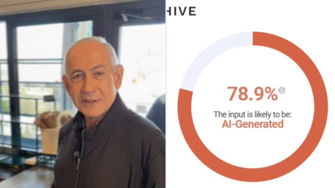 Israel caught using AI video of Netanyahu to prove he is alive.