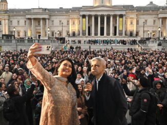 Muslim gathering Trafalgar Square