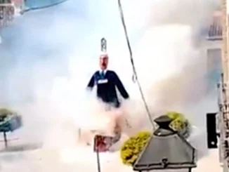 Netanyahu effigy in Spain