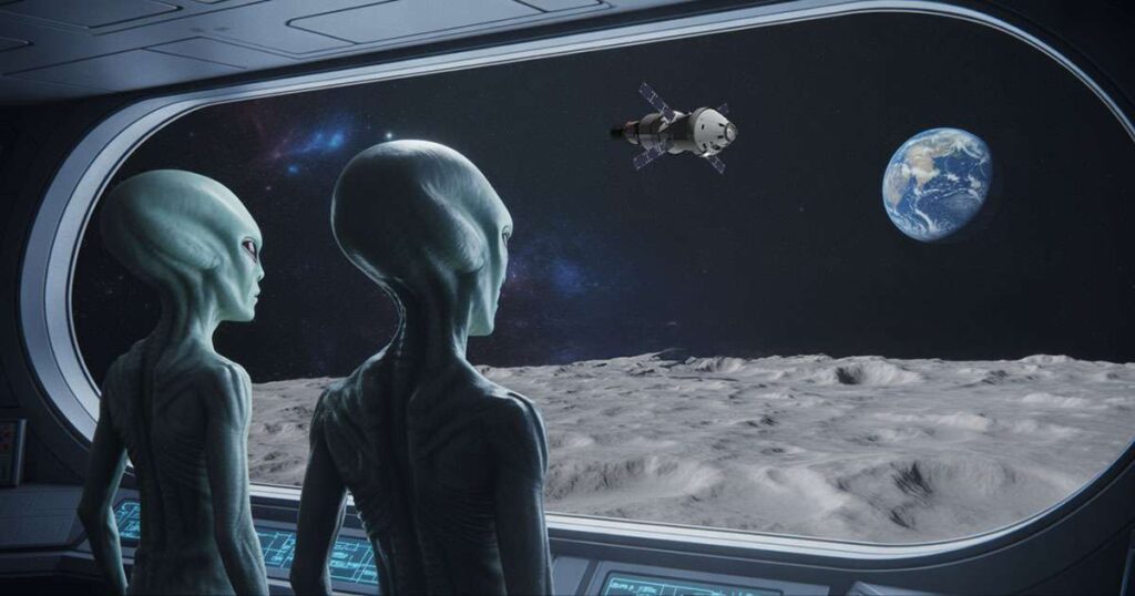 alieans watching earth