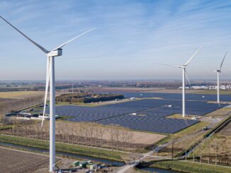 Wind turbines solar farms