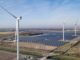 Wind turbines solar farms