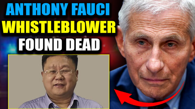Every single time Dr. Anthony Fauci sits down to testify before Congress, s people start dying.. Every time the questions get tough, every time its clear the walls are closing in... Bodies turn up. Witnesses go silent. And the clock resets.