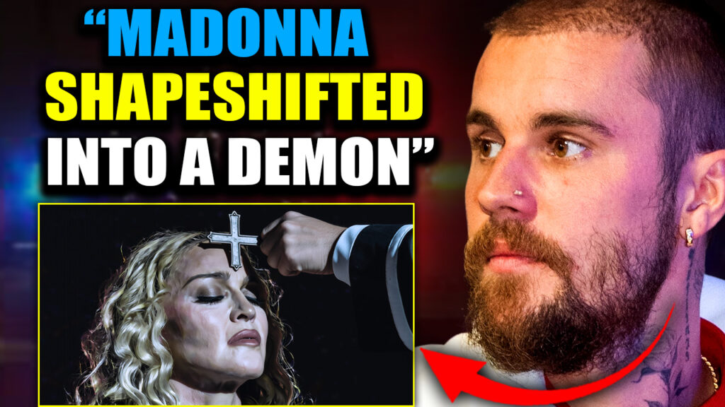 Madonna is losing a very public battle with her inner demons, according to Justin Bieber who dropped a bombshell online last night, revealing the Queen of Pop shapeshifted into her reptilian form during preparations for the World Cup Halftime Show.