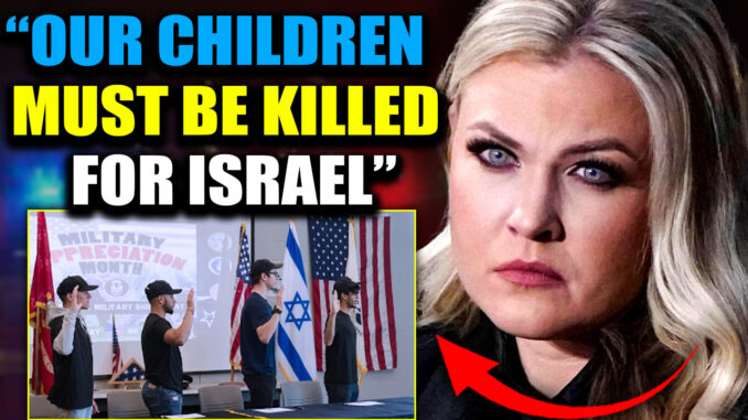 "Dying for Israel is an American's highest honor," according to Erika Kirk, who has been exposed as the one sharpening the blade and holding it to your throat while calling it patriotism.
