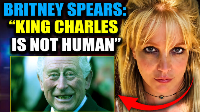 Britney Spears has revealed King Charles shapeshifted into non-human reptilian form when he violently assaulted her between palm trees outside Epstein's infamous temple, during one of his many visits to the notorious pedophile island.